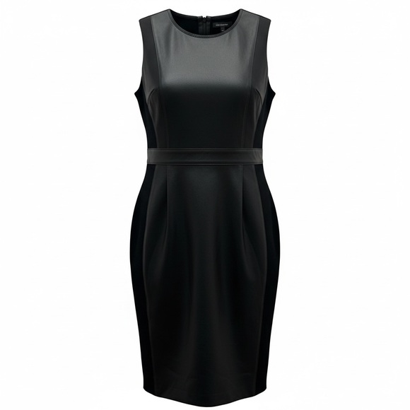 Dresses & Skirts - SPANX Faux Leather Sheath Dress – Black – New Without Tags